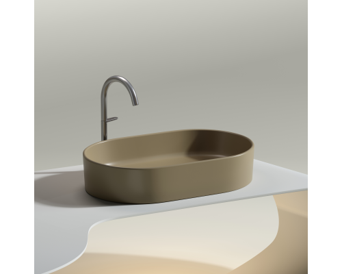Чаша накладная овальная Ceramica Nova Element 60x38 Капучино Матовый