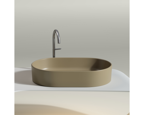 Чаша накладная овальная Ceramica Nova Element 60x38 Капучино Матовый