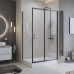 Душевой уголок BelBagno Uno 120x80 профиль Черный матовый стекло прозрачное