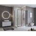Душевой уголок BelBagno Uno 120x80 профиль Черный матовый стекло прозрачное