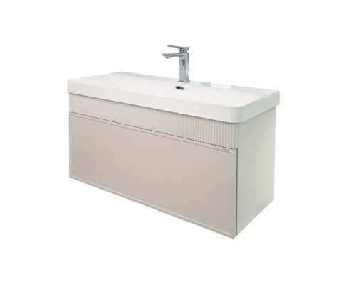 Тумба с раковиной Comforty Мадрид 100M серый шёлк Comforty CF19595BX-100