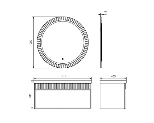 Тумба с раковиной Comforty Мадрид 100M серый шёлк Comforty CF19595BX-100