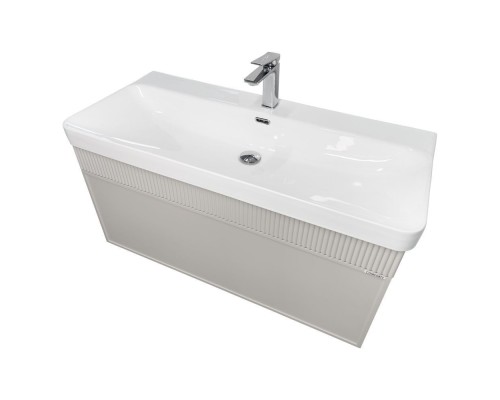 Тумба с раковиной Comforty Мадрид 100M серый шёлк Comforty CF19595BX-100