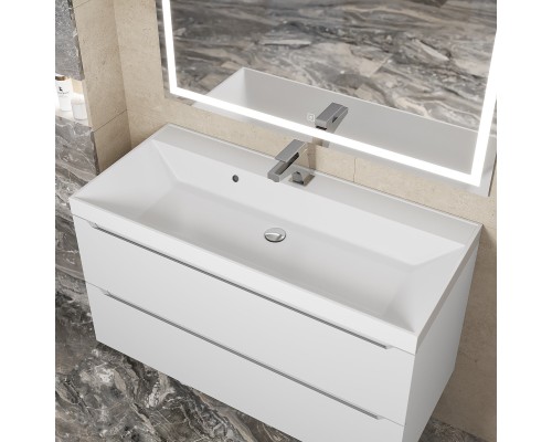 Раковина для ванной 100 см, Uperwood Classic, белая глянцевая