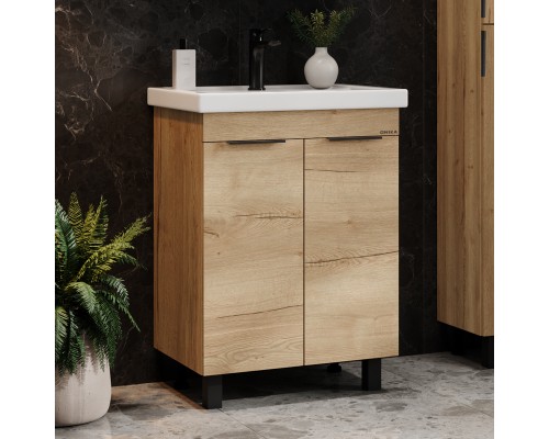 Тумба под раковину Onika Легран 70 напольная, дуб галифакс