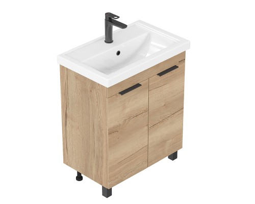 Тумба под раковину Onika Легран 70 напольная, дуб галифакс