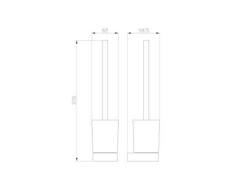 Туалетный ершик в комплекте Wonzon&Woghand, Брашированное золото