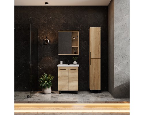 Тумба под раковину Onika Легран 60 напольная, дуб галифакс