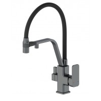 Смеситель для кухни с гибким изливом и подключением фильтра Wonzon&Woghand, Темный графит