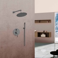 Душевой комплект Vincea Desire VSFW-1D1GM, встраиваемый, 2 режима, вороненая сталь