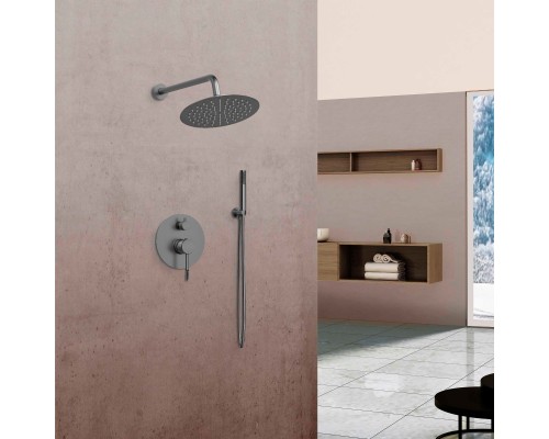 Душевой комплект Vincea Desire VSFW-1D1GM, встраиваемый, 2 режима, вороненая сталь
