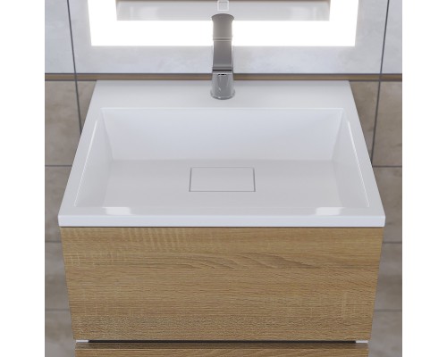 Раковина для ванной 50 см, Uperwood Barsa, белая глянцевая