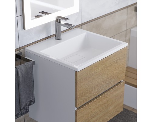 Раковина для ванной 50 см, Uperwood Barsa, белая глянцевая