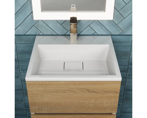 Раковина для ванной 50 см, Uperwood Barsa, белая глянцевая