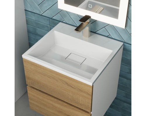 Раковина для ванной 50 см, Uperwood Barsa, белая глянцевая