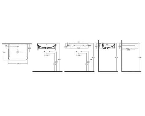 Раковина ISVEA Sott'Aqua накладная 590x490x163 белый 10SQ51058SV