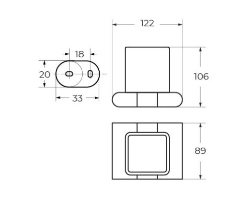 Держатель стакана подвесной ART&MAX AM-E-3968AL