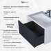 Тумба с раковиной 80 см, Uperwood Next Premium, белая/графит, 1 ящик