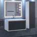 Тумба с раковиной 80 см, Uperwood Next Premium, белая/графит, 1 ящик