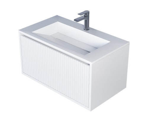 Тумба под раковину 80 см, Uperwood Next Premium, белая, 1 ящик