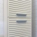 Шкаф-колонна Comforty Касабланка-35 серый шёлк, ручка серый металлик