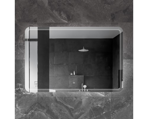 Зеркало Cezares Duet 120 CZR-SPC-DUET-1200-800-LED-TCH с подсветкой с лазерной гравировкой и сенсорным выключателем