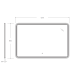 Зеркало Cezares Duet 120 CZR-SPC-DUET-1200-800-LED-TCH с подсветкой с лазерной гравировкой и сенсорным выключателем