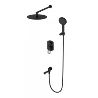 Душевая система встраиваемая Wonzon&Woghand, Черный матовый