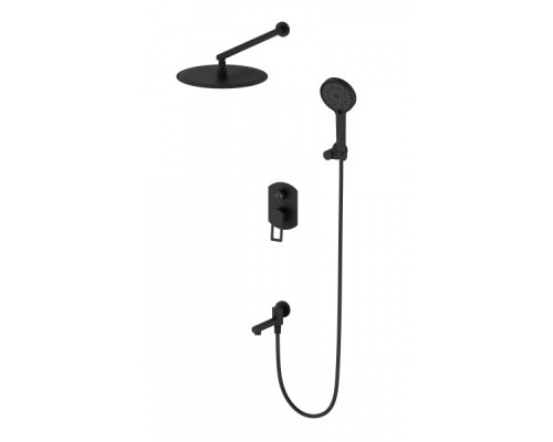 Душевая система встраиваемая Wonzon&Woghand, Черный матовый