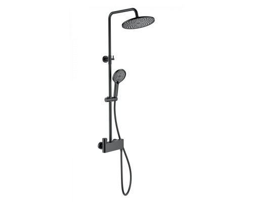 Душевая система с термостатом Wonzon&Woghand MUSE Corno, Черный матовый WW-B3110-MB