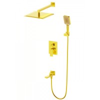 Душевая система встраиваемая Wonzon&Woghand, Брашированное золото