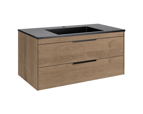 База под раковину Vincea Chiara 2D 1000 подвесная 2 выкатных ящика Soft-close N.Oak