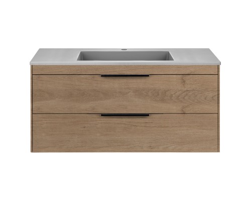 База под раковину Vincea Chiara 2D 1000 подвесная 2 выкатных ящика Soft-close N.Oak