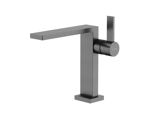 Смеситель для раковины SANCOS Linn, вороненая сталь, SC9019GG