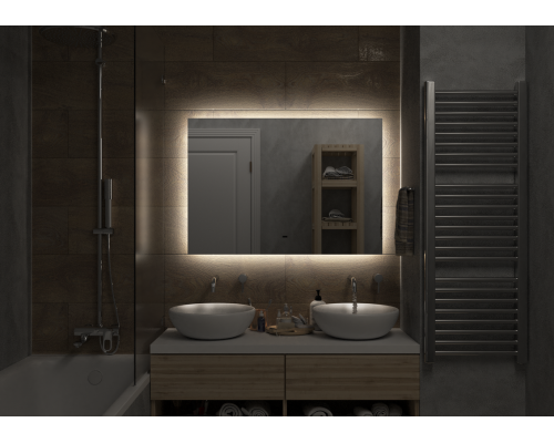 Зеркало Континент Trezhe 1000x700 ЗЛП400 с подсветкой с бесконтактным выключателем