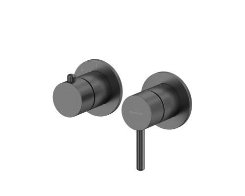 Внешняя часть смесителя на 2 потребителя WHITECROSS Y1242AT (антрацит)