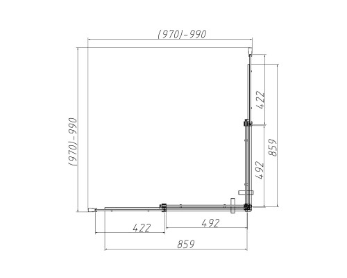 Душевой уголок Vincea Dice VSS-4D100CL 1000x1000 хром стекло прозрачное
