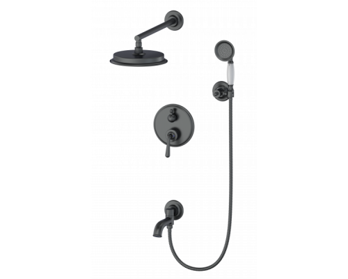 Душевая система встраиваемая Wonzon&Woghand, Темный графит