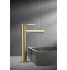 Смеситель для раковины Vincea VBF-2RM2BG однорычажный, брашированное золото