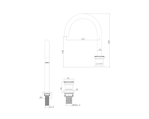 Смеситель для раковины ALTROBAGNO Рикко (Ricco) 010909 GM