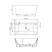 Ванна акриловая Vincea 1700x800x600 белый щелевой перелив слив хром
