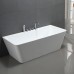 Ванна акриловая Vincea 1700x800x600 белый щелевой перелив слив хром