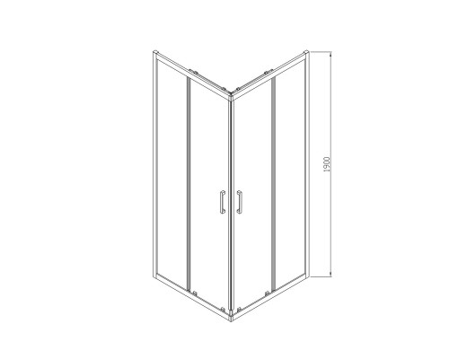 Душевой уголок Vincea Alpha VSS-3AL900CLB 900x900 черный стекло прозрачное