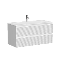 Тумба подвесная SANCOS Folk 995х445х500, c двумя ящиками, Bianco FL100W