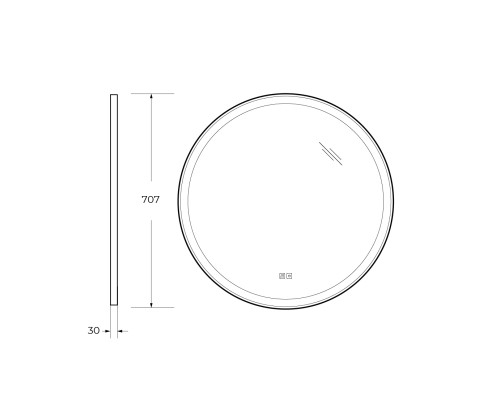 Зеркало Cezares Cadro 70 CZR-SPC-CADRO-700-LED-TCH-WARM с подсветкой с сенсорным выключателем и подогревом