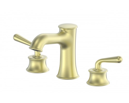 Смеситель для раковины на 3 отверстия Wonzon&Woghand, Брашированное золото