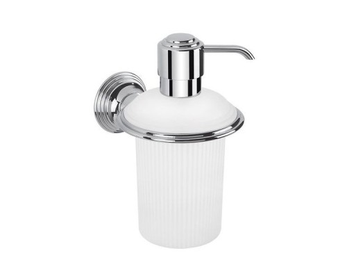 Дозатор для жидкого мыла Colombo Hermitag цвет хром/матовое стекло