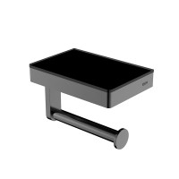 Держатель туалетной бумаги с полкой Black&White Gravity Gun Metal