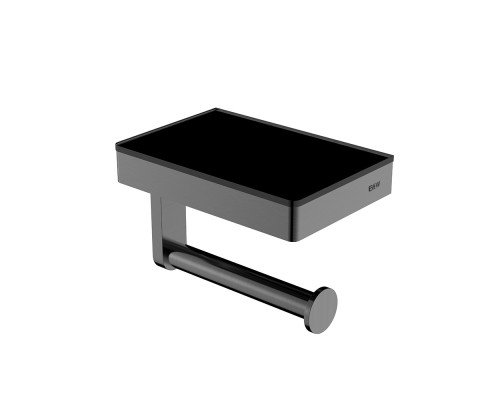 Держатель туалетной бумаги Black&White Gravity, GA-9620GM, с полкой, gun metal