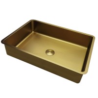 Раковина встраиваемая снизу ABBER Wasser Kreis золото матовое
